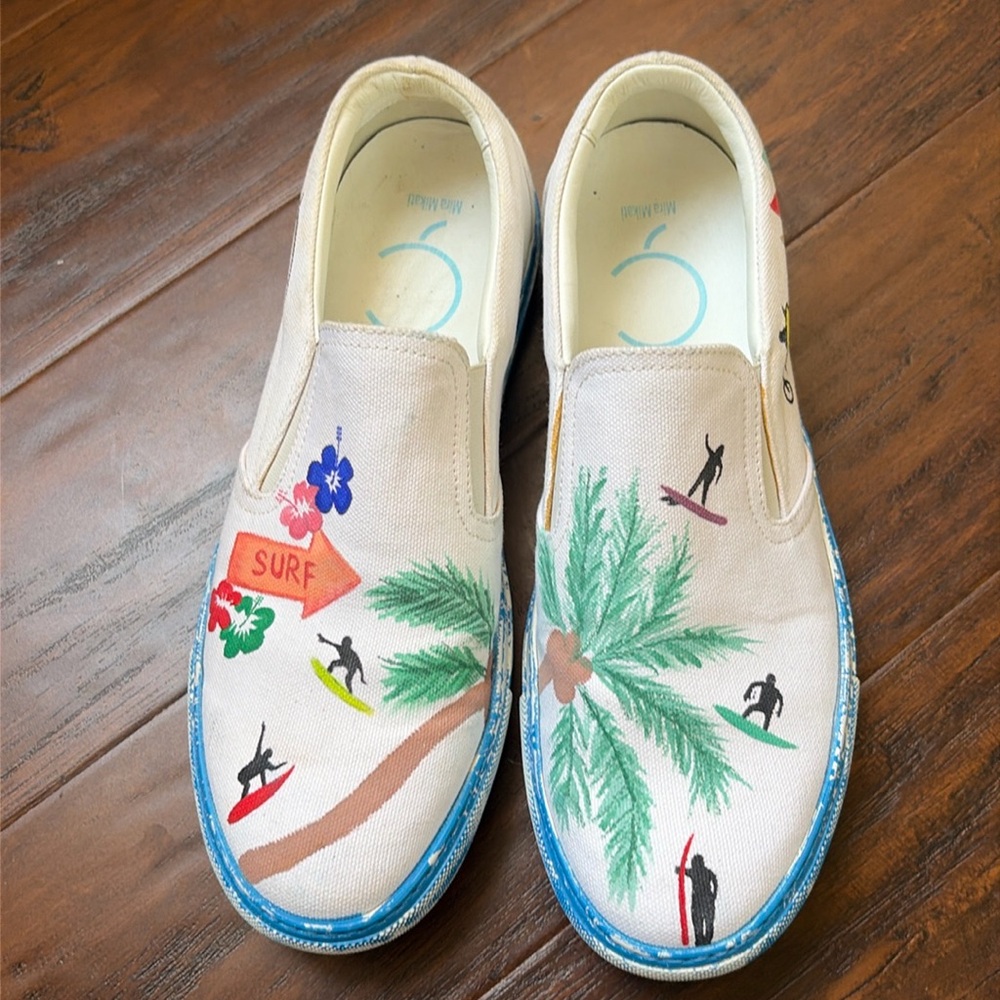Mira Mikati Hand Painted Canvas Sneakers